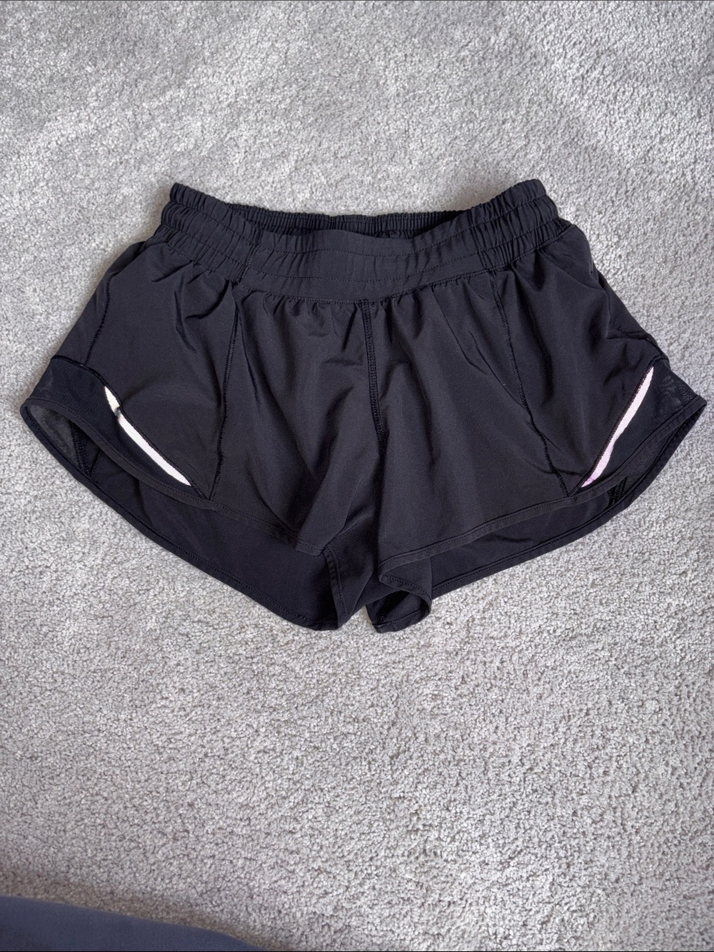 Black Women's Active Shorts with Side Accent